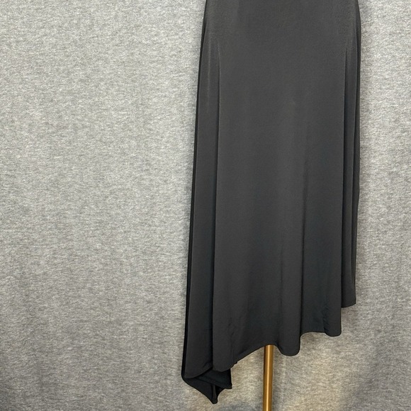 WeWoreWhat Cutout Asymmetrical Black Stretch Flower Midi Dress Womens Size M - Picture 9 of 15